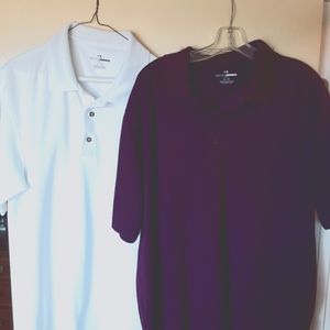 Grand Slam polos golf lot of 2 maroon and white xl